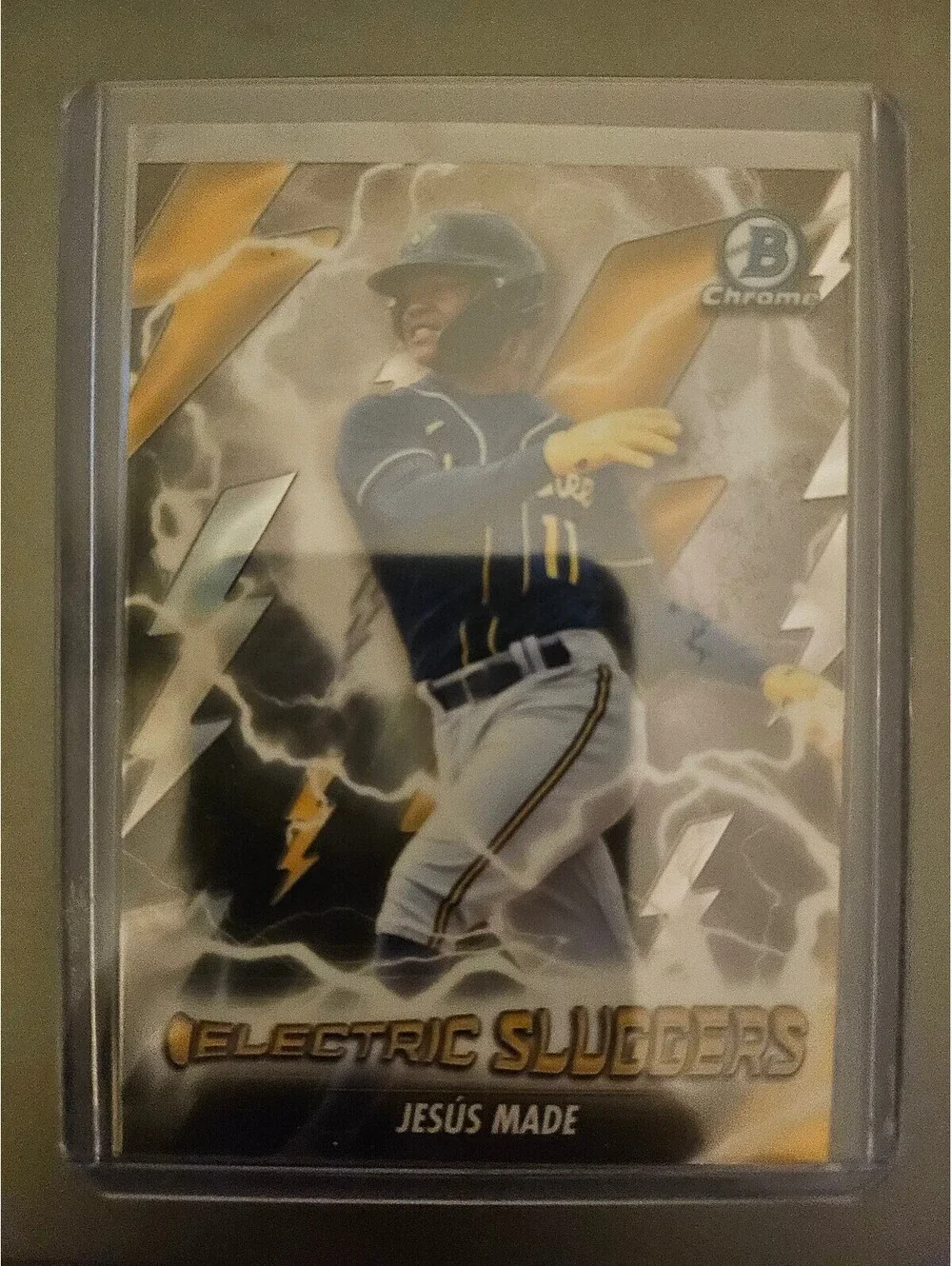 2026 Bowman Chrome Jesus Made Electric Sluggers #ES-20 Brewers